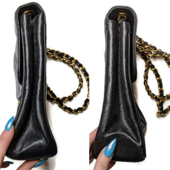 Chanel Vertical Black Caviar Leather Shoulder Bag - Picture 8 of 16